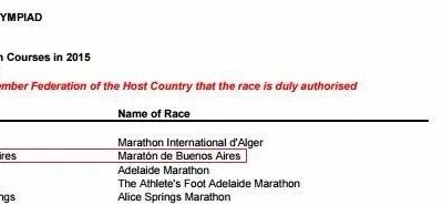 El Maratón de Buenos Aires será clasificatorio para los Juegos Olímpicos Río de Janeiro 2016