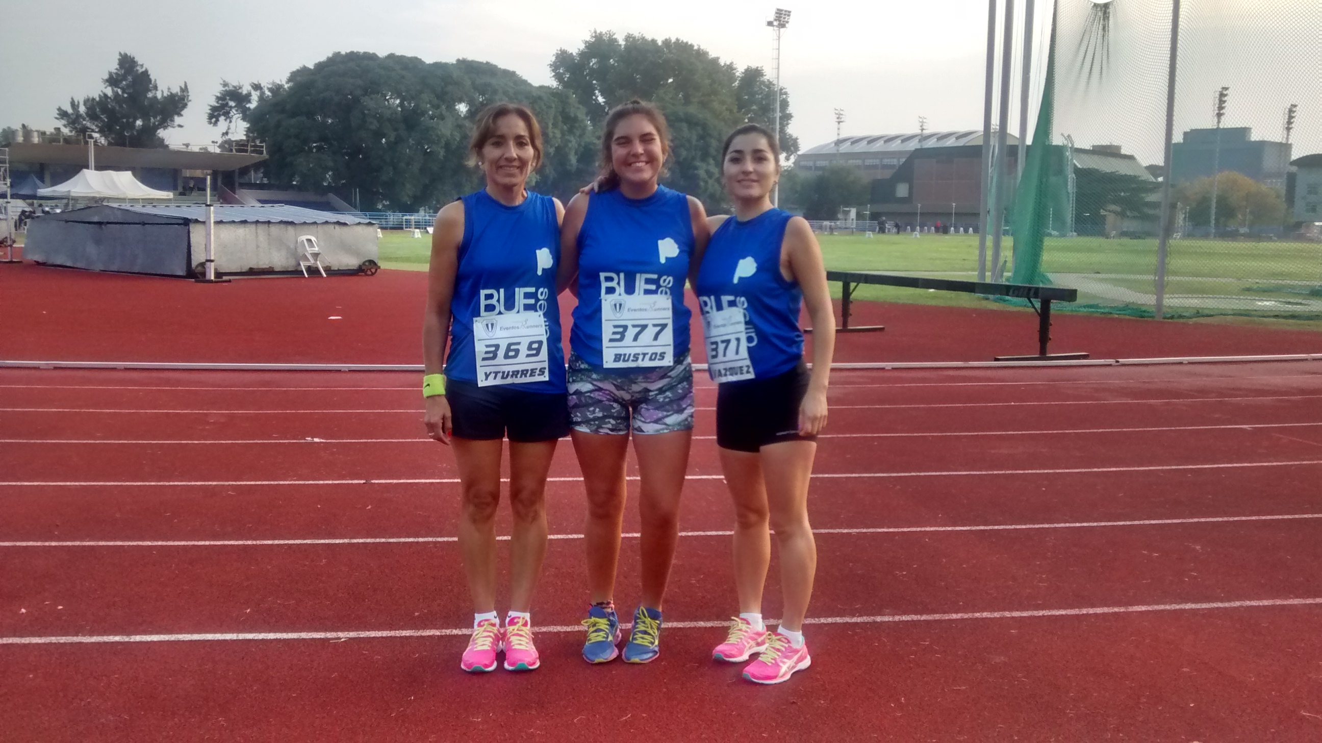 Las Tres participantes Tandilenses en Marcha 10.000 metros.