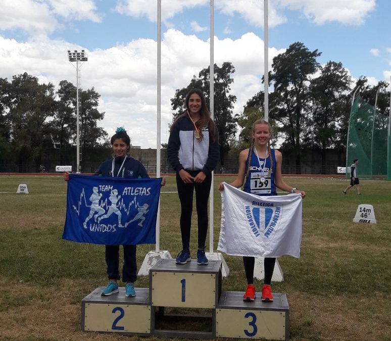 Fiamma Aguirre Oro y Récord Nacional, Magalí Dadario Bronce, en el Nacional U16