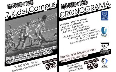 3º Fecha Campeonato Local de Cross 2018, Copa Inter-facultades e Inter-universidades