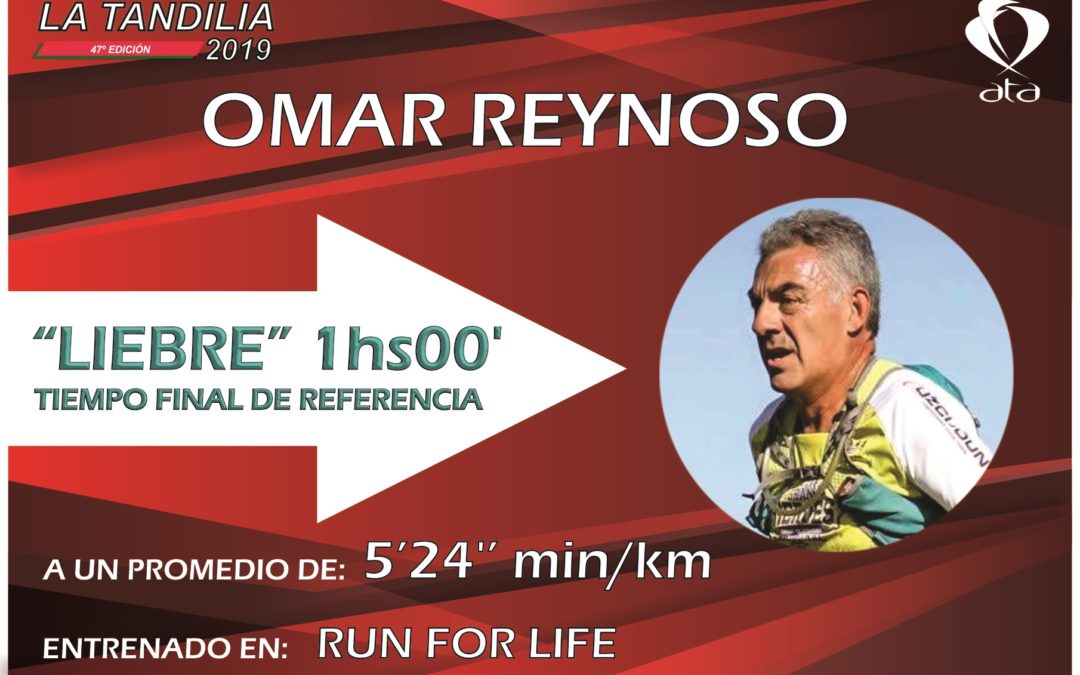 La liebre de 1:00 hs. es “run for life”